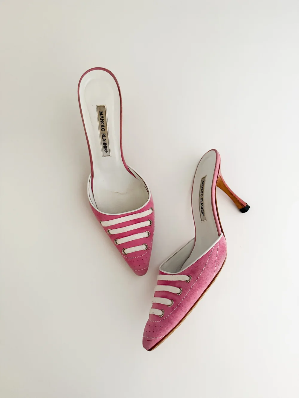 Manolo Blahnik Pink Sneaker Mule Heels - As Seen On Sex and The